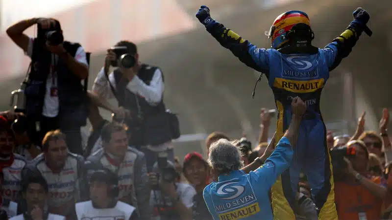 Flavio Briatore Fernando Alonso Renault 2005