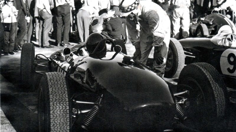 Innes Ireland talking to Jim Clark
