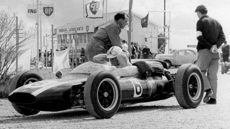 John Youl’s Cooper T55 2.5 Climax is being worked on