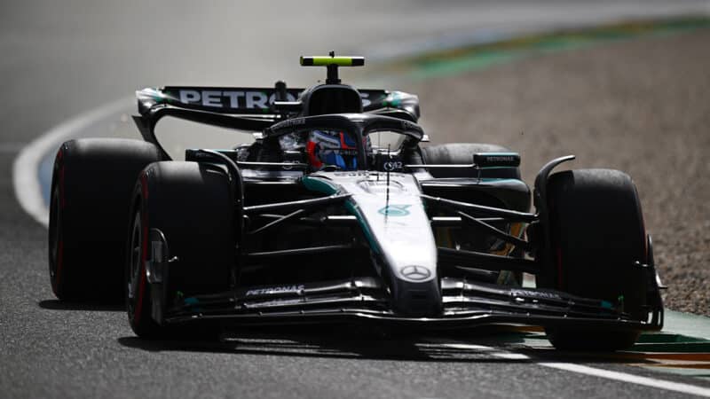 Kimi Antonelli in qualifying for the 2025 F1 Australian Grand Prix