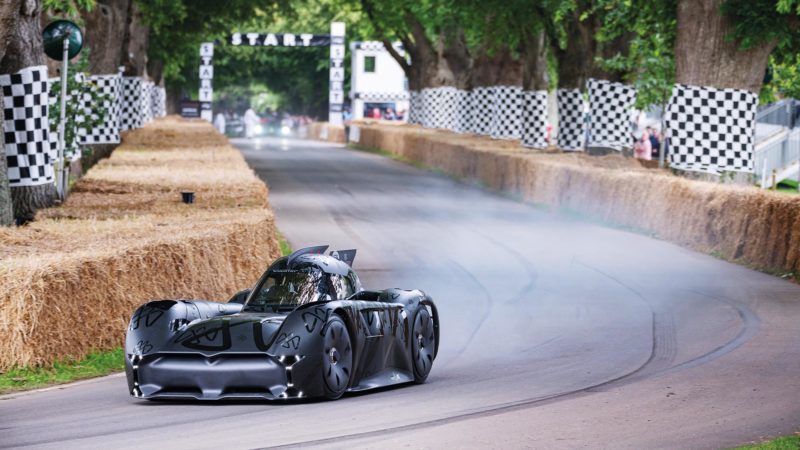 McMurtry Spierling on the hillclimb at the Goodwood Festival of Speed