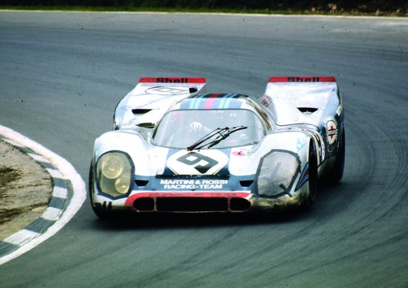 Porsche 917 of van Lennep and Larrouse in 1971 Brands Hatch 1000Kms