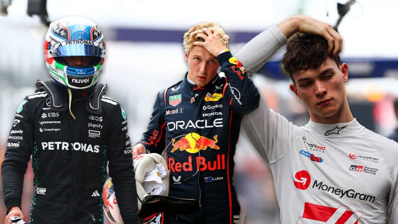 Reactions of Kimi Antonelli and Liam Lawson and Oliver Bearman after 2025 Australian GP qualifying