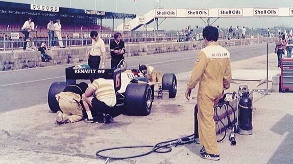 Renault mechanics work on RE60